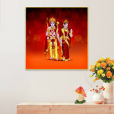 Ram Ji Sita Ji Divine Canvas Painting for Home